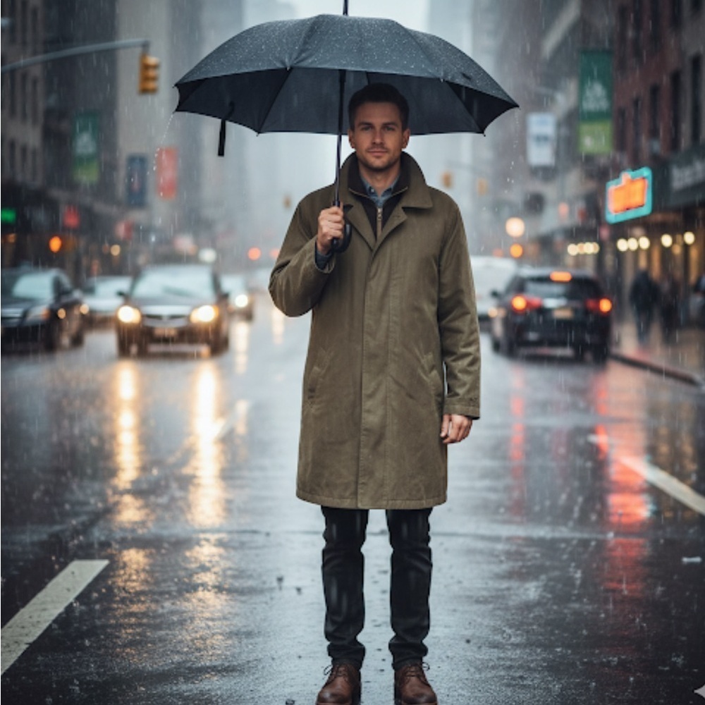 Lauren Ralph Lauren Men's Classic Tan Coat With Removable Quilted Lining